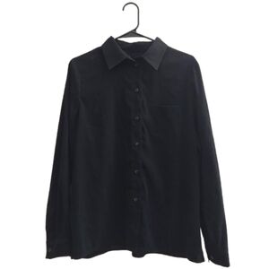 Faux Suede Black Shirt Size M
